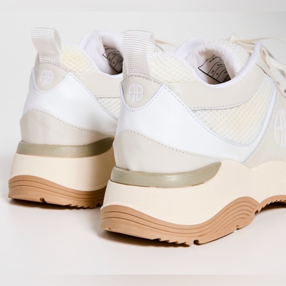 Anine Bing Dina Sneakers Women’s Size 8 US/38 EU White Beige -Gorgeous Condition - Picture 3 of 16